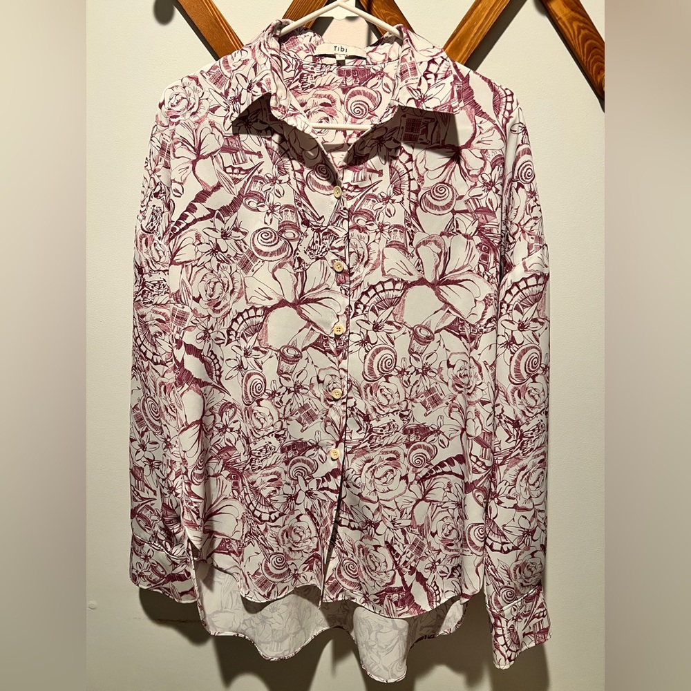 Tibi Isa Toile Crepe Shirt